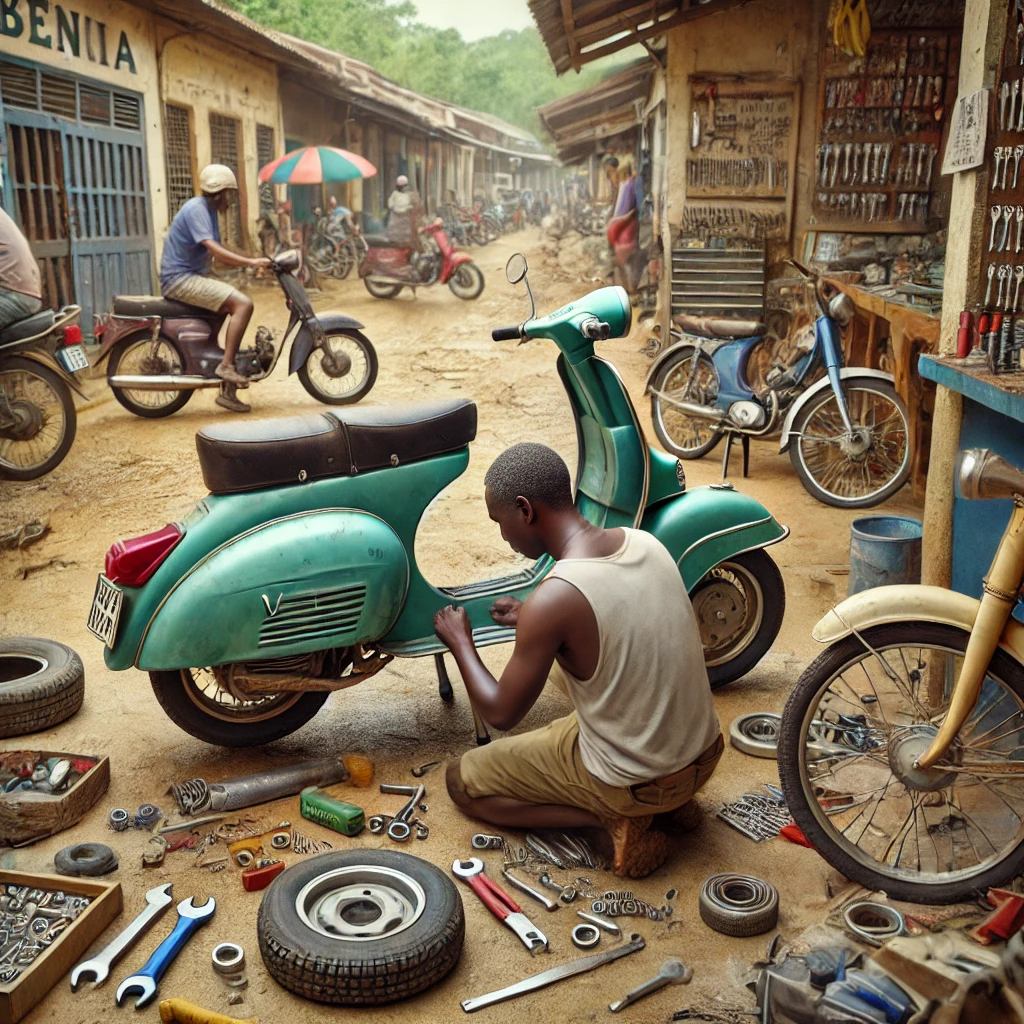 Restauration d'une moto Vespa